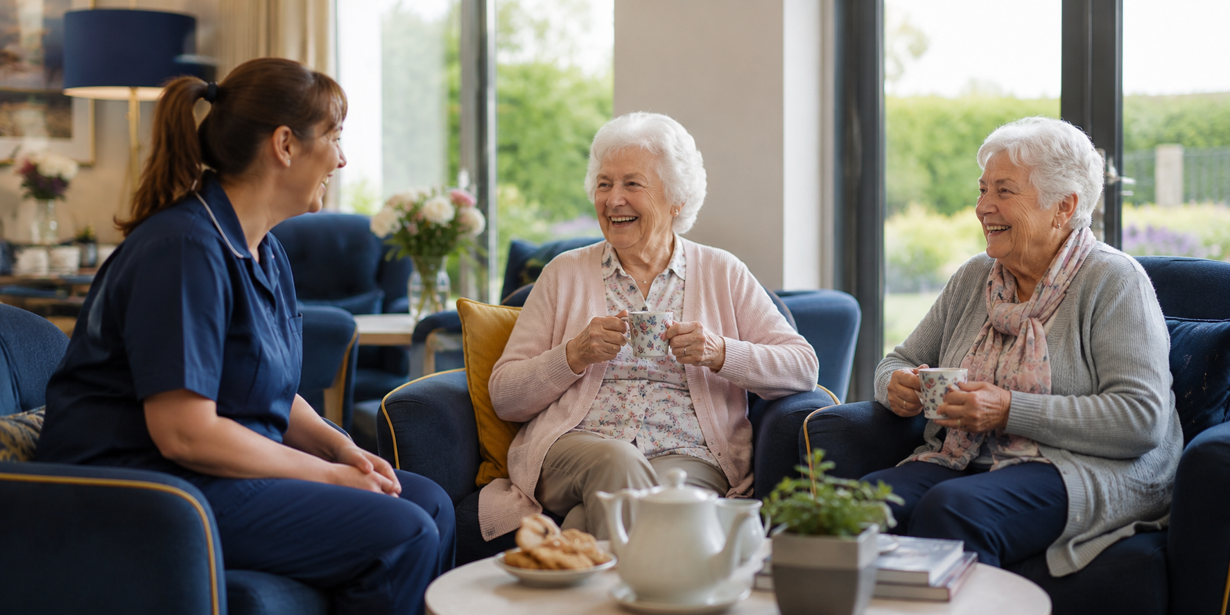 Healthcare professionals supporting care services